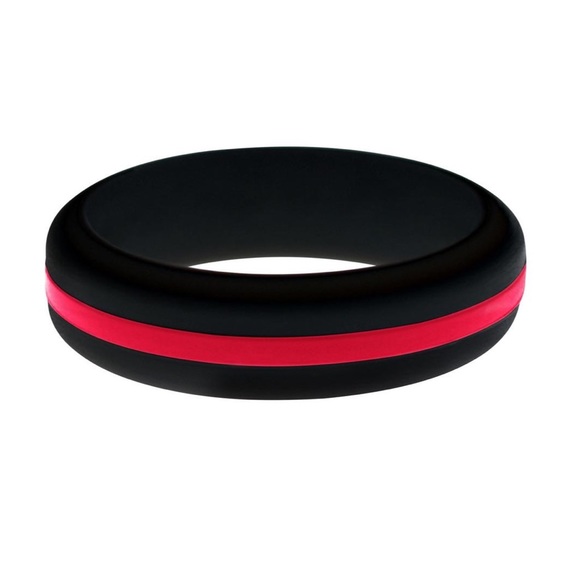 🆕 🔥Firefighter/ Thin Red Line Silicone Ring 🔥 - Picture 3 of 5